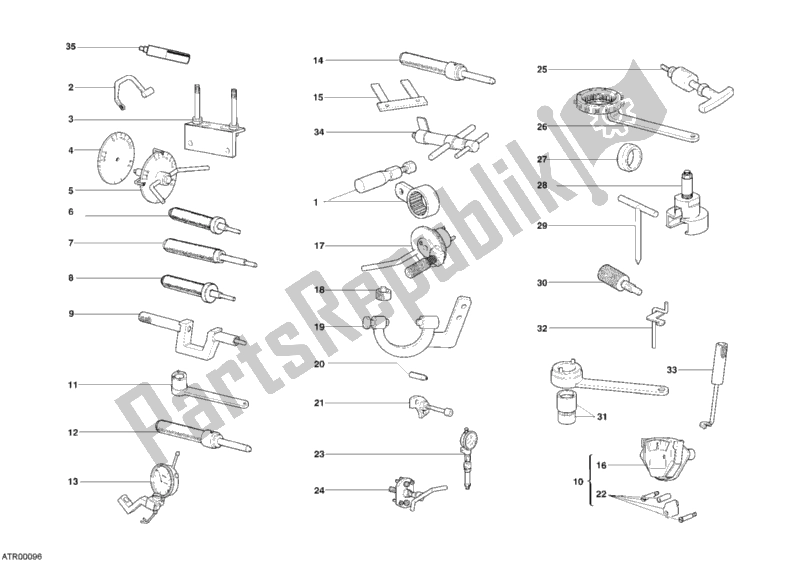 Todas las partes para Herramientas De Servicio De Taller, Motor de Ducati Sportclassic Paul Smart 1000 2006
